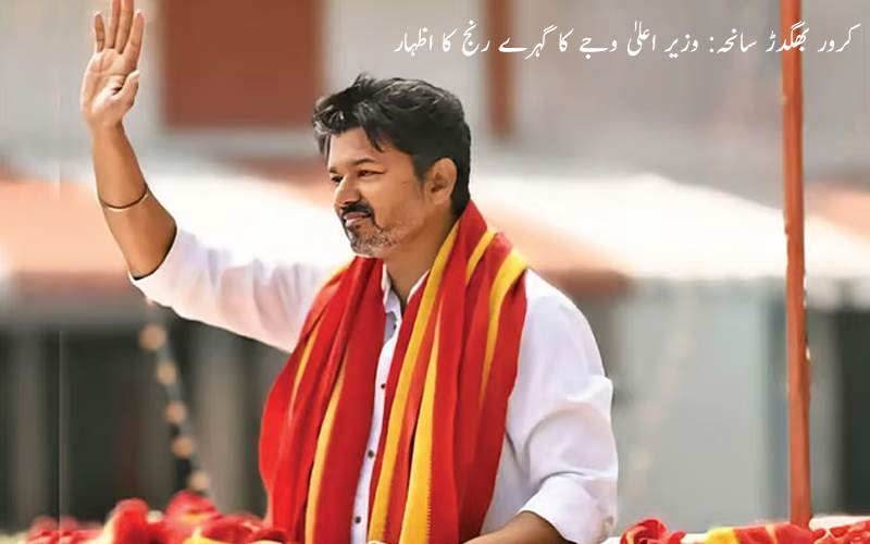 کرور بھگدڑ سانحہ: وزیر اعلیٰ وجے کا گہرے رنج کا اظہار، پولیس کے کردار پر سوالات